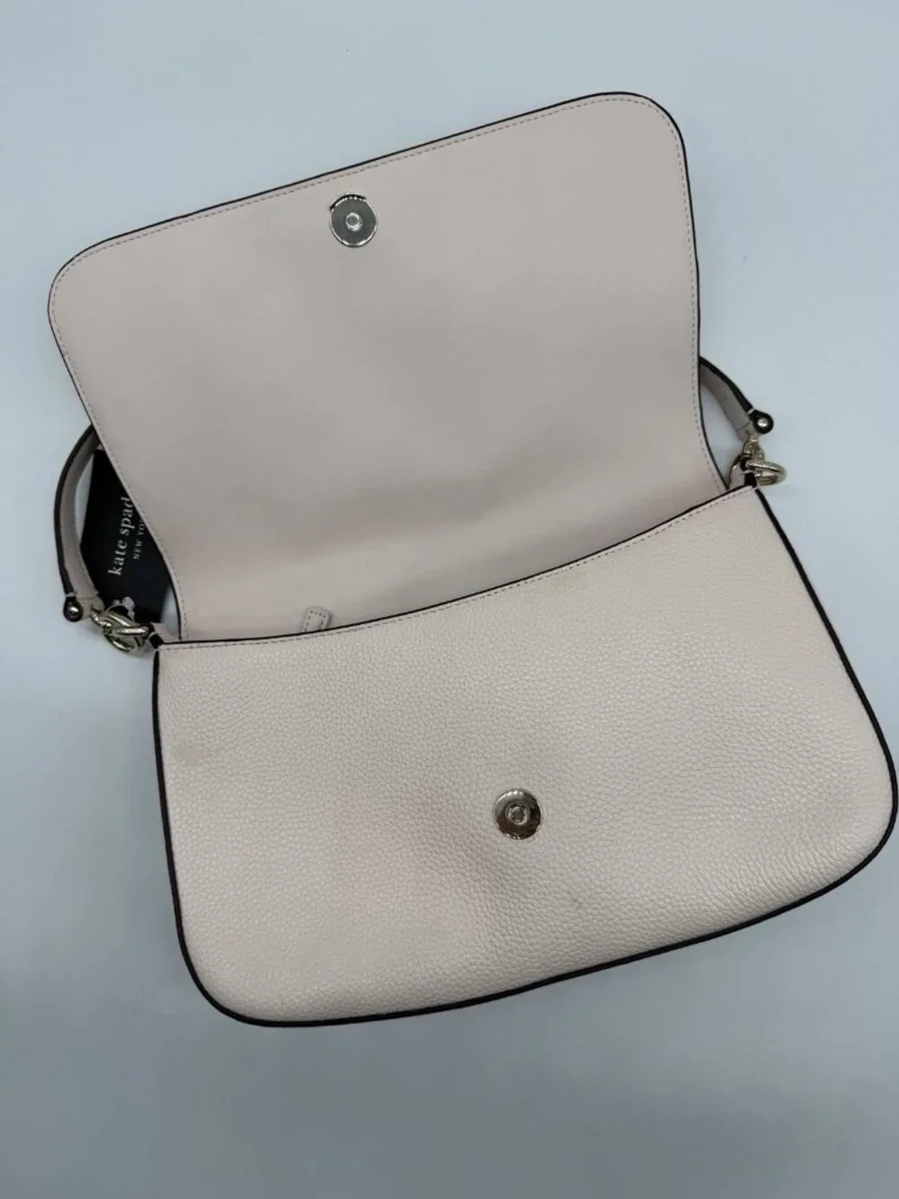 KATE SPADE NY Hudson pebbled leather women's shoulder crossbody + Dust bag Peach